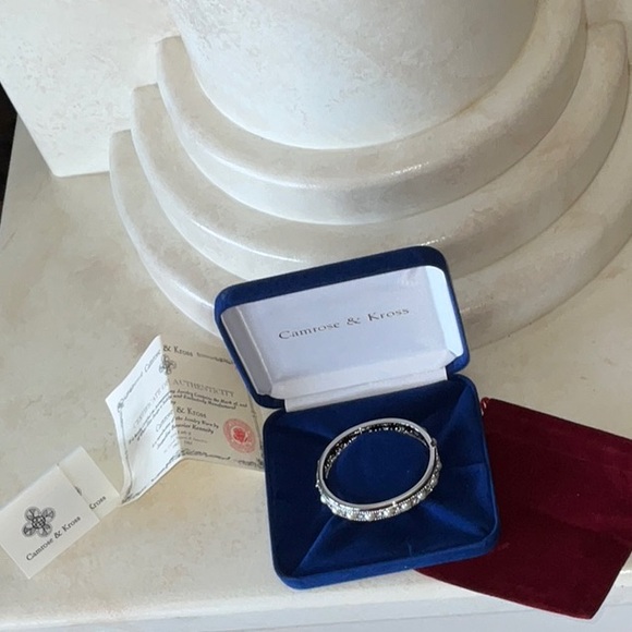 Camrose & Kross JBK Faux Pearl & Crystal Plated Silver-Tone Metal Bracelet - Picture 5 of 12